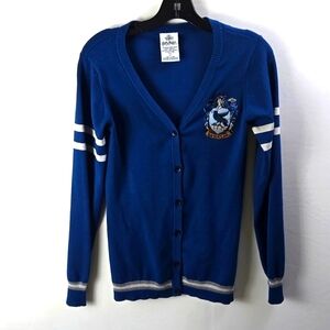 Harry Potter Ravenclaw House Cardigan Sweater Women's Blue Size M